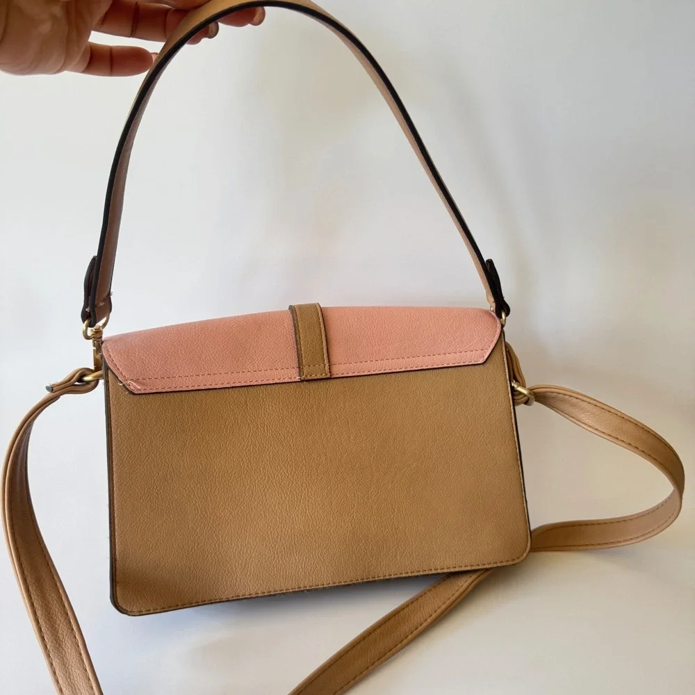 Colorblock Convertible Crossbody Bag‎ Purse Fashion Shoulder Flap Handbag